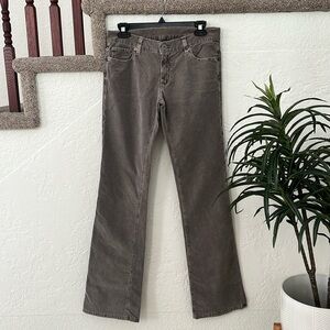 JAMES PERSE Women’s Gray Corduroy Flare Pants Low Rise Size 28 NWT